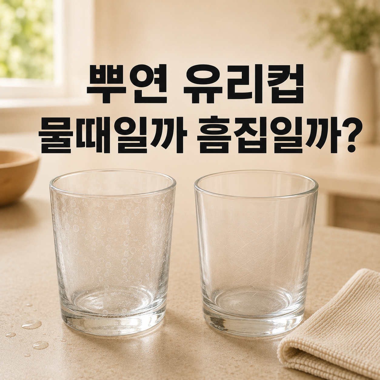 유리컵 물때